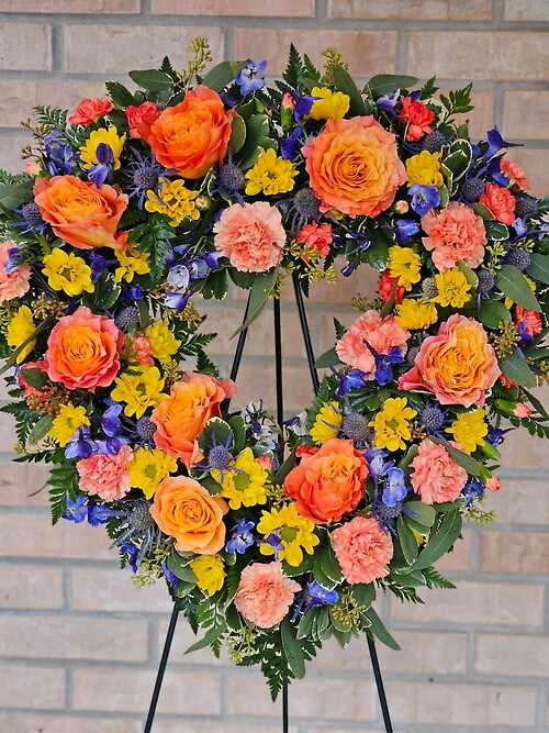 Orange and Blue Sympathy Heart