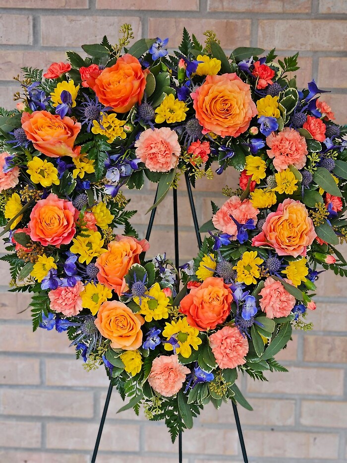 Orange and Blue Sympathy Heart